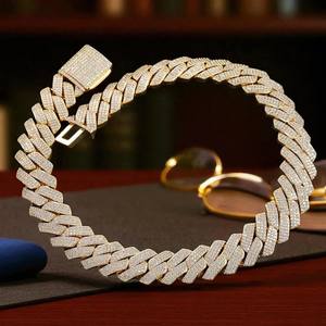 Collar Hip Hop de 5 mm, Regalo de Navidad, Joyería de Moissanita con Incrustaciones de Diamantes, Oro de Lujo, Corte Brillante, Certificado IGI, Diamante VVS - Product Image 2