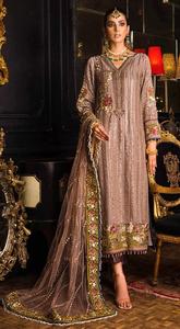 Nuevo traje paquistaní Georgette bordado pesado para mujer con fondo Nazarene Duppata Santos con interior - Product Image 3