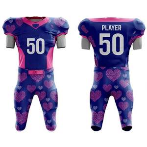 Uniforme juvenil de fútbol americano 100% poliéster de la mejor calidad personalizado OEM sublimación impresa transpirable corto - Product Image 4