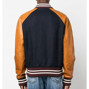 Casual Wear Men Letterman Jackets Solid Color Letterman Jacket Hot Sale Baseball Letterman Jacket For Men - Product Image 3