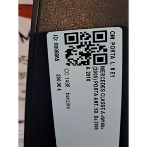 ประตูด้านหน้าซ้าย SX MERCEDES Class A W169 3rd Series A1697200105 DOOR 266920 (04>08) - Product Image 5