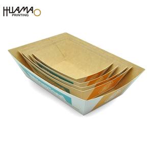 Bandeja de Comida Desechable Ecológica de Papel Kraft, Contenedor Personalizado de Grado Alimenticio para Comida para Llevar, para Comida Rápida y Bocadillos - Product Image 5