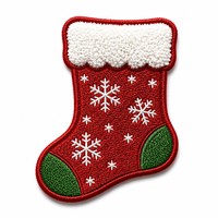 Patch brodé appliqué en forme de chaussette de Noël rouge, à coudre, pour vêtements, sacs et décoration intérieure