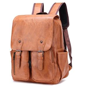Multifunctional fashion designer zipper closure high quality wholesale PU leather unisex leisure durable custom laptop backpack - Product Image 3