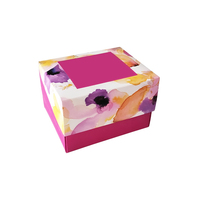 Floral Printed Paper Gift Box with Lid Elegant and Reusable Packaging for Weddings Parties Birthdays and Special Occasions