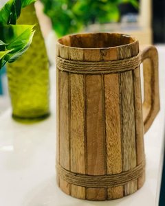 Wholesale Supply of Natural Finish Wooden <b>Tea</b> Cups & Saucers <b>for</b> Viking Medieval or Vintage Themes <b>for</b> Beer & Mead From India - Product Image 4