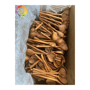 Venta caliente 2025 cuchara de café de madera hecha a mano con logotipo personalizado tallado 99GD - Product Image 6