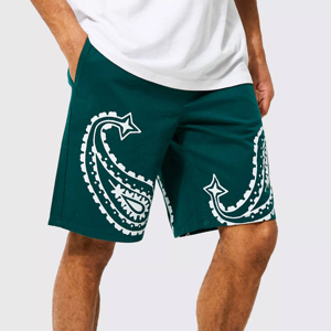 Pantalones cortos deportivos de verano de algodón 100% al por mayor para hombres, cómodos pantalones cortos de entrenamiento transpirables con cintura elástica, pantalones cortos para correr informales - Product Image 2