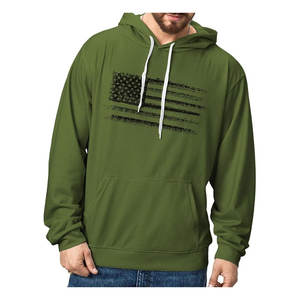 Alta calidad 100% algodón ecológico de gran tamaño transpirable Sudadera con capucha Streetwear Unisex personalizable hombres bandera Sudadera con capucha - Product Image 2