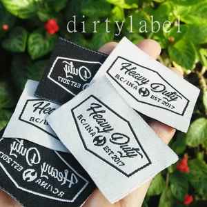 Etiquetas tejidas de alto número de hilos para ropa, etiquetas de tela a granel personalizadas, técnicas de estampado en caliente cortadas con láser, suministro directo - Product Image 6
