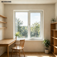 Fenêtres à battants en PVC sans plomb, verre trempé anti-UV, double vitrage, isolation thermique pour villa, bureau, projet de maison