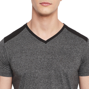100% coton hommes col en v T-Shirt tissu peigné coupe ample manches courtes haute qualité écologique respirant Street Style - Product Image 6