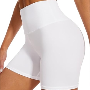 Recién llegado, pantalones cortos de yoga para mujer, mallas OEM, pantalones cortos de cintura alta sin costuras con bolsillos - Product Image 3