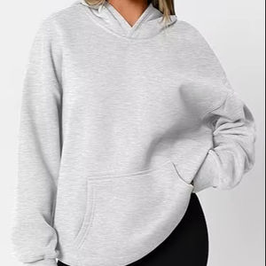 2025 mujeres de gran tamaño con capucha Casual sudadera polar pulóver cálido invierno Tops entrenamiento moda Streetwear - Product Image 1