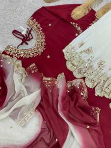 Ensemble de 3 pièces élégant Salwar Kameez avec broderie et design réversible pour les occasions de fête - Product Image 6