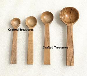 Natural Wooden Mini <b>Spoon</b> Sets of 4 for Coffee Spices Condiments Wooden Scoops Mini <b>Measuring</b> <b>Spoons</b> Housewarming gift kitchen - Product Image 4