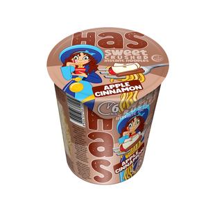 HAS Halal Fried Apple <b>Cinnamon</b> <b>Sweet</b> Instant Noodles Cup 50g Dessert Style Wheat Flour Ready in 6 Minute - Product Image 1