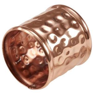 Round Shape Copper <b>Hammered</b> Metal Napkin Rings for Your Wedding Dinner Parties Events Decoration Napkin <b>Holders</b> - Product Image 1