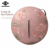 Housse de protection personnalisable en cuir ultra-fibre anti-éclatement de haute qualité pour ballon de yoga 55cm 65cm 75cm avec votre propre motif