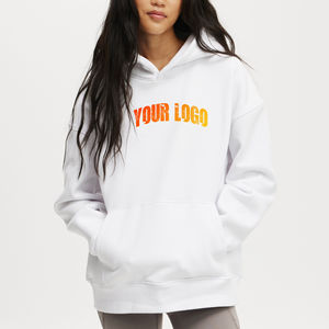 Sweat à capuche respirant grande taille avec logo personnalisé personnalisation 420g vêtements décontractés d'hiver pull à capuche surdimensionné pour femmes - Product Image 1