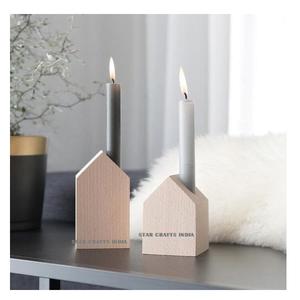 STAR CRAFTS INDE Bougeoir cylindrique en bois de décoration de mariage en gros fabriqué à la main bougie parfumée décorations de mariage - Product Image 3