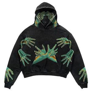 เสื้อครอปแบบมีฮู้ดพิมพ์ลาย Dtf สินค้ามาใหม่กราฟิกคุณภาพสูงขายดีโลโก้ที่กำหนดเอง - Product Image 1