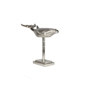 Sculpture en aluminium de poisson baleine sur métal Design unique Vente chaude Sculpture de décoration de table pour la décoration de salon - Product Image 1