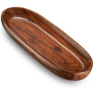 Plateau décoratif artisanal à usage polyvalent plateau en bois de service pour petit-déjeuner plateau de service de finition naturelle de qualité supérieure - Product Image 2