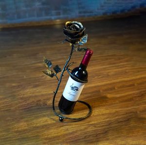 Porte-bouteille de vin en métal créatif porte-bouteille de vin unique en métal décoration de la maison printemps Tricycle Style support de vin - Product Image 6