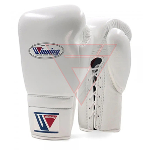 Fabrication en usine de gants de boxe à lacets gagnants sur mesure en cuir véritable MMA Kickboxing compétition gants de boxe gagnants - Product Image 5
