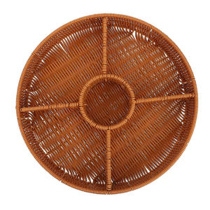 Cesta de fruta tejida de ratán natural Cesta de almacenamiento para el hogar de nuevo diseño para cocina y Camping Material de mimbre - Product Image 4