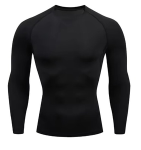 Camiseta de compresión de secado rápido para hombre, protección UV, manga larga, para gimnasio, fitness, surf, natación, ropa deportiva transpirable - Product Image 5