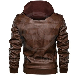 Dernier design confortable, veste en cuir pour homme de haute qualité, col rabattu, manches longues, vestes pour hommes - Product Image 5