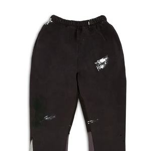 2023 새로운 남성 스택 바지 컬러 블록 땀 바지 플레어 낙서 페인트 스플래터 패치 워크 바지 남성용 - Product Image 5