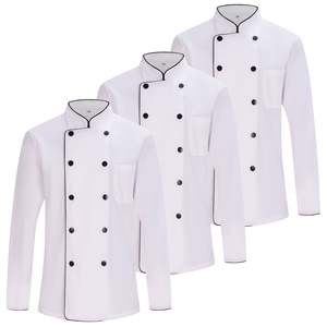 Paquete de 3 Unidades - Chaqueta de Chef para Hombre MISEMIYA, Mangas Largas, Ref842, Hecho en Sri Lanka - Product Image 1