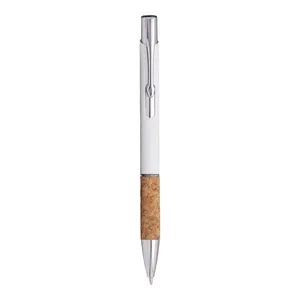 Penna Promozionale Personalizzata in Alluminio con Tappo in Sughero - Product Image 2