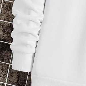 Sweat-shirt à col rond pour homme en coton épais 100 %, avec logo personnalisé en relief, en molleton uni, pour l'hiver, impression numérique, broderie - Product Image 5