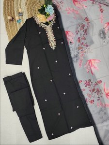 Conjunto de Kurti de Algodón Azul Marino Elegante para Mujer, Ropa Étnica de Diseñador, Colección de Kurti al por Mayor para Uso Diario y Festivo - Product Image 4
