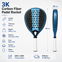 Raqueta de Pádel Personalizada en Oferta, Fabricante OEM ODM, Venta al Por Mayor Directa de Fábrica, Fibra de Carbono 3K 12K 18K, Diseño con su Logotipo, Muestra Gratuita