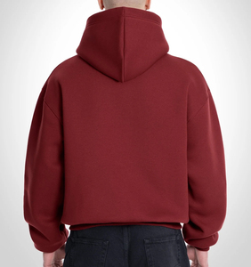 Sweat-shirt classique surdimensionné unisexe à épaules tombantes, poche kangourou, capuche double couche, poids lourd, mélange coton-polyester 400 GSM - Product Image 4
