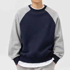 Sudaderas de hombre de manga raglán de gran tamaño de alta calidad, ropa de calle de cuello redondo personalizada para invierno, sudaderas de algodón al por mayor - Product Image 1