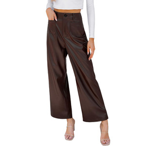 Dernière conception pantalons en cuir pour femmes vêtements de mode décontractés pantalons en cuir pour femmes 100% pantalons en cuir véritable pour femmes - Product Image 5