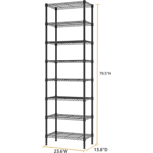 MZG Premium Adjustable 8 Tier Storage <b>Rack</b> Metal Wire Shelving Unit Shelf Organizer for Kitchen Pantry Basement Utility Room - Product Image 2