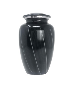 Classic Adult Urn With Blue Stone Finished for Funerals Indian Handmade Aluminum Cremation <b>Keepsake</b> Urn - Product Image 6