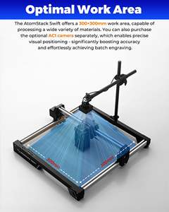 ATOMS TACK Swift Laser gra vierer für Anfänger 7000mW Cutter Laser Klasse 4 300x300mm Gravier maschine für Holz Leder Swift 7W - Product Image 5