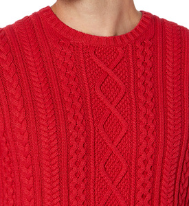 Venta directa de fábrica, precio bajo, Jersey de punto de algodón 100% para hombre, cuello redondo, costilla, Cable, prendas de punto, logotipo personalizado, suéteres de otoño 5GG - Product Image 3