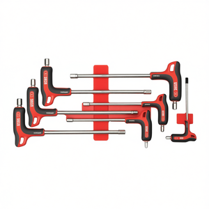 Juego de 7 llaves hexagonales con mango bimaterial y cabezal esférico con módulo de esponja para bricolaje y uso doméstico - Product Image 2
