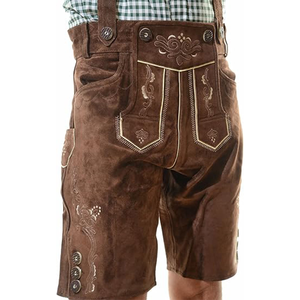 Classique allemand hommes Lederhosen Festival bavarois Shorts en gros hommes bavarois cuir pantalon Oktoberfest tenue - Product Image 4