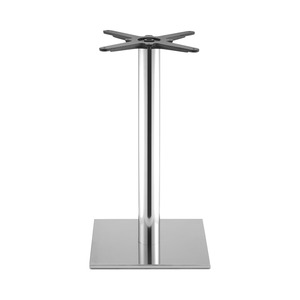 Base de Mesa Redonda con Columna de 73 cm de Altura, Pie de Hierro Fundido, Columna de Acero Inoxidable, para Mesas de Restaurante y Bar - Product Image 1