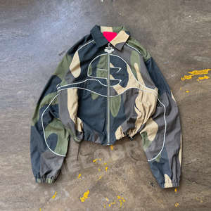 Conjunto de Sudadera con Capucha y Pantalones Deportivos Extra Grandes Personalizados con Cierre Completo, de Algodón Grueso, Holgados y Reflectantes para Hombre - Product Image 4